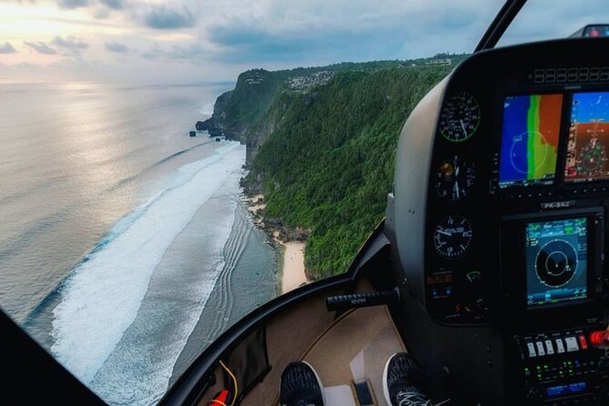 Above the Island of Gods Helicopter Tour - Stop 3: Uluwatu Temple on a Cliff, Indian Ocean Beyond