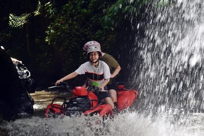 Adventure Amazing ATV Quad Bike with Waterfall include Lunch - Singapadu Kaler: rice terraces, bamboo forest, and waterfall riding