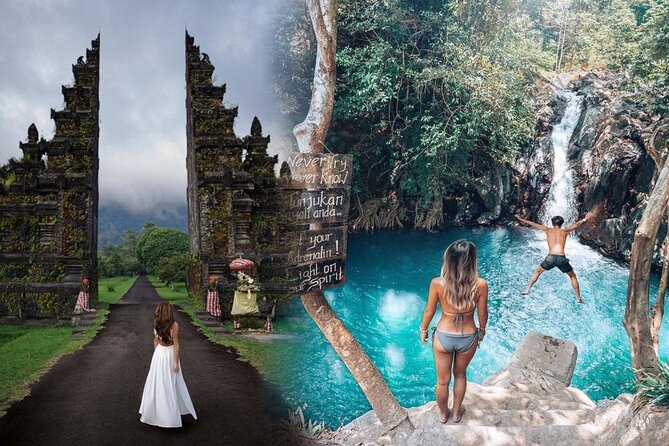 All Inclusive : Jumping Sliding at Aling- Aling Waterfall - Handara Gate - Lunch - Aling-Aling Waterfall Jumping and Sliding, where the fun gets real