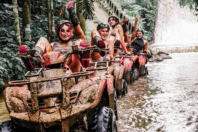 ATV Quad Bike Bali with Waterfall Gorilla Cave and Lunch - The ATV route: rice paddies, jungle, villages, Gorilla Cave, waterfall areas