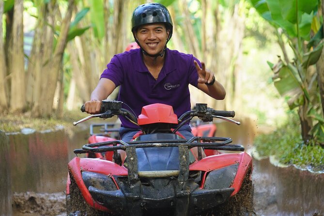 Bali ATV Quad Bike with Monkey Forest and Tegenungan Waterfall - Stop 3: Sangeh Monkey Forest, gray macaques among temples