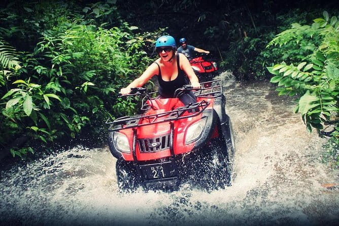 Bali ATV Ride Ubud Waterfall,RiceField,River,Kingkong-Temple cave - Solo or tandem ATV: choosing the ride style that fits your group