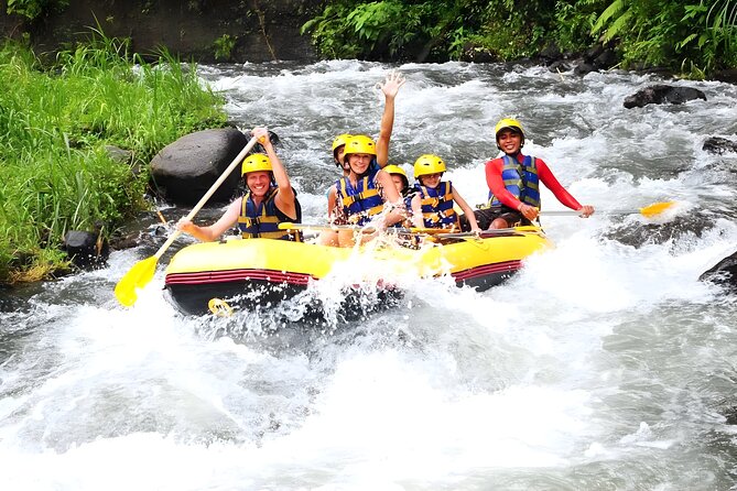 Bali Best-Activities: Telaga Waja Rafting Adventure - From Bukit Cilli Rafting start point to the water: how the first hour sets you up
