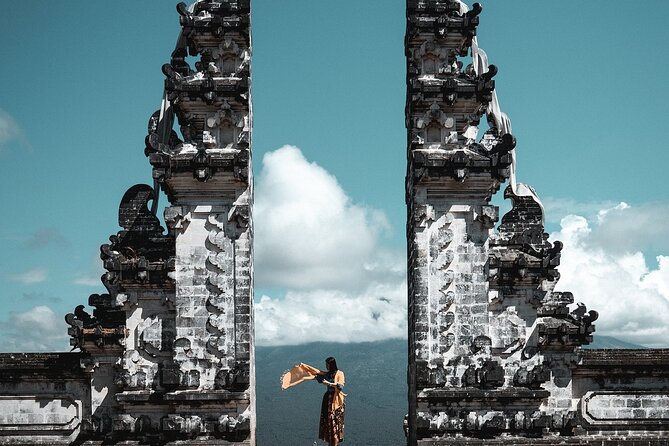 Bali Instagram Tour- Most Scenic Spots in Bali - Lempuyang Temple and the Gate of Heaven photo with Mt Agung