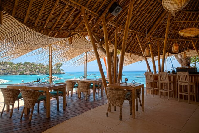 Bali Lembongan Island Beach Club Day Trip - Stop 1: Nusa Lembongan pontoon time and the included water menu