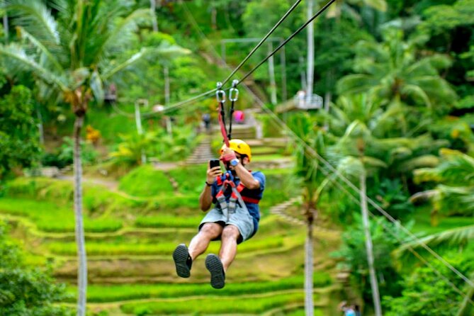 Bali Ubud Zipline Jungle Swing and Waterfall Tour - Jungle swing at Satria Swing: Tarzan style with real movement