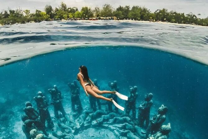 Half-Day Private Guided Snorkeling Turtles Underwater Statues - Private Turtle and Statue Snorkeling, the Gili Islands Way