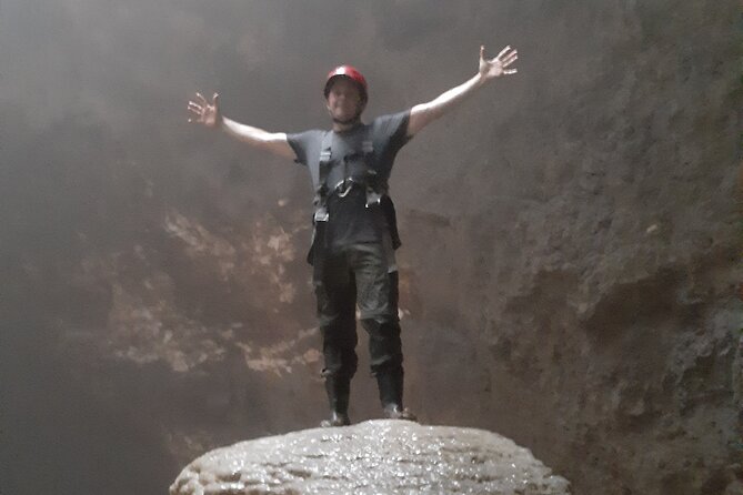 Jomblang Cave With cave Pindul River Tubing one day tour - Pindul Cave tubing: float tires on the underground river