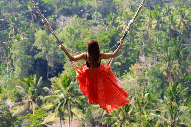 Jungle Swing - Volcano - Water Temple - Monkey Forest and Waterfall Tour - Kintamani Highland: Mt Batur views and the lake below