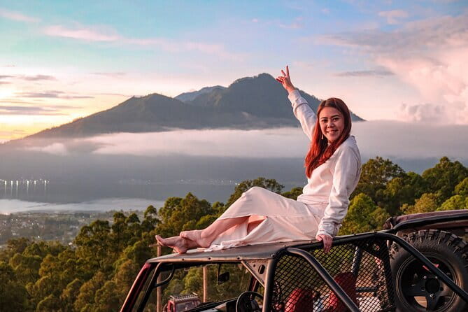 Mount Batur Sunrise Jeep From Ubud - Stop 1 at Mount Batur: sunrise from the jeep seat