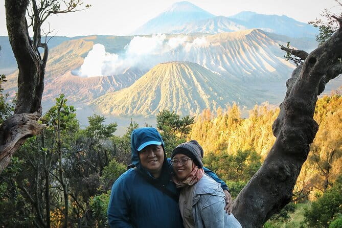 Mount Bromo Sunrise Private Trip - Lava View breakfast: getting warm after dawn