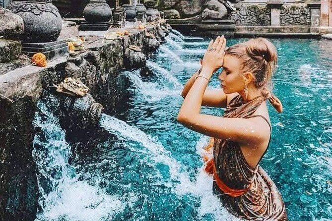Private ubud tour : Temple Bathing + Mount Batur + Rice Terrace. - Manuaba Waterfall and Oka Agriculture Bali: reset plus tasting time