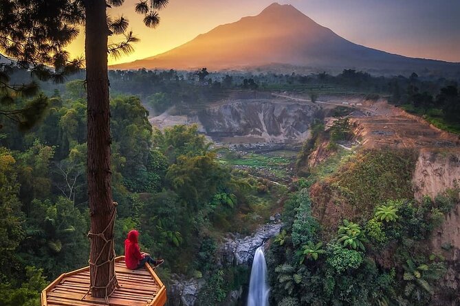 Selogriyo Temple and Trekking Java Rice Terraces, hidden waterfall -Nature Java - Kedung Kayang Waterfall, Merapi Backdrop, and What the Footing Means