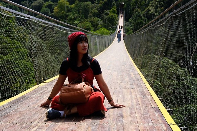 Situ Gunung Waterfall & Suspension Bridge Sukabumi start Jakarta - Crossing Situ Gunung Suspension Bridge, long and worth it