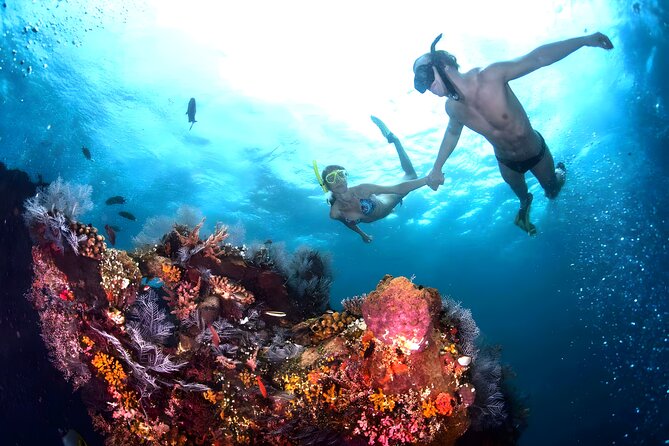 Snorkeling in Blue Lagoon Padang Bai Bali : Snorkel in the clear blue waters - Stop 1 and Stop 2: how to make both snorkels count