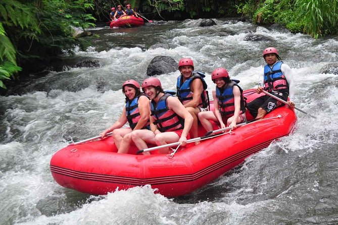 Telaga Waja River Rafting Bali & Zipline (Less Stairs) - The zipline crossing and the waterfall photo break