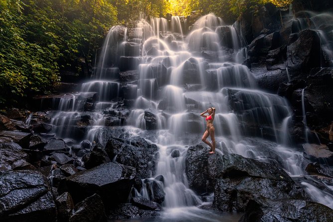 Ubud Top Attractions: Waterfalls, Temples and Rice Terraces - Tibumana Waterfall: stairs down, swim time up top