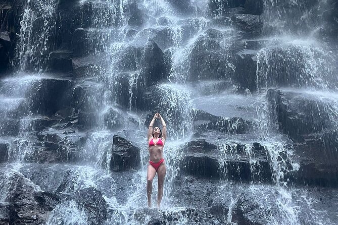 Ubud Top Waterfall and swing in tegallalang - Kanto Lampo Waterfall: that lava-rock staircase look