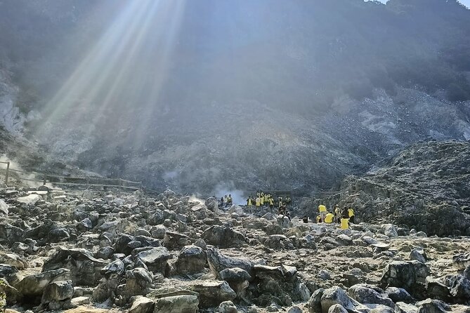 Volcano and Domas Crater of Hot Stony Bubble from Jakarta Lunch - D’Castello Florawisata in Ciater, tea-field photos and family rides
